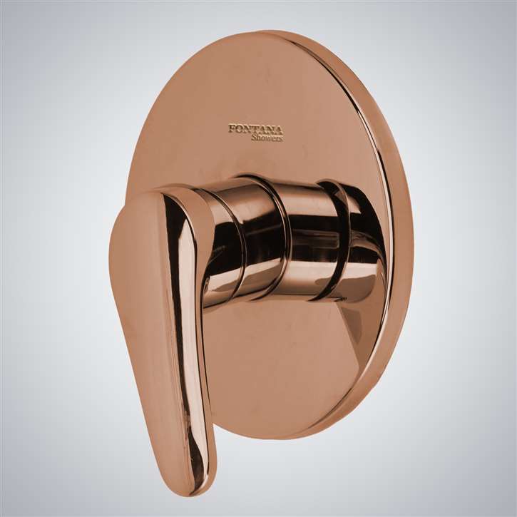 Fontana Rose Gold Finish Round 1 Way Shower Mixer Valve Type D