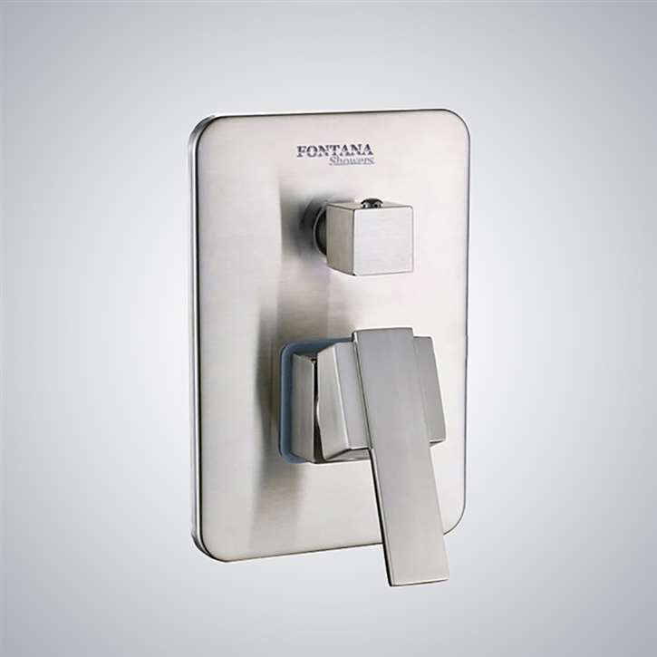 Fontana 3 Way Brushed Nickel Wall Mounted Shower Mixer Valve Type B