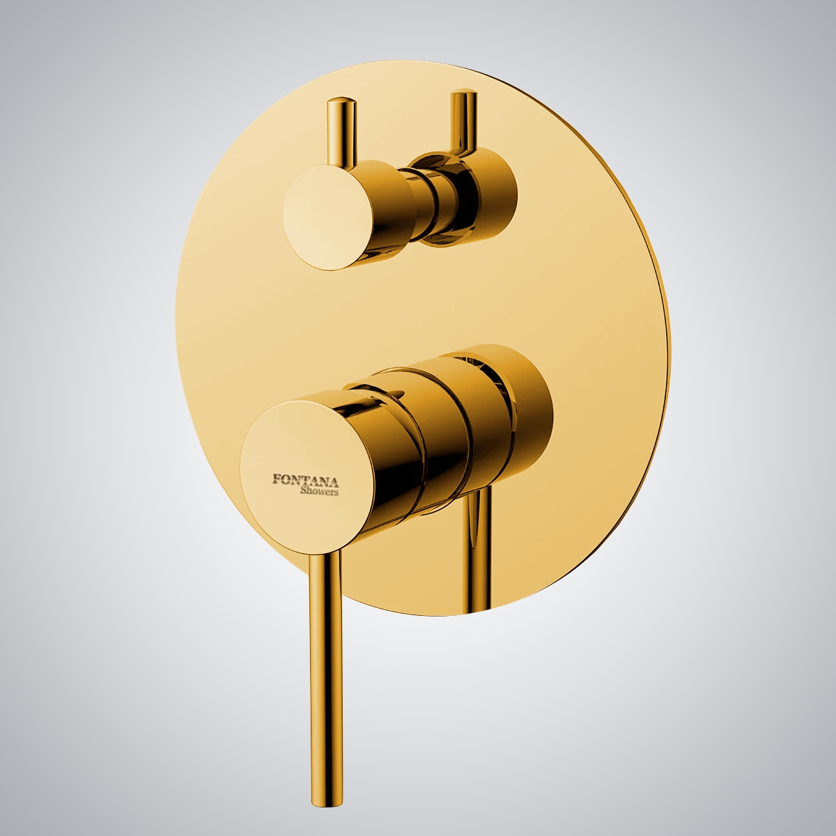 Fontana Gold Wall Mounted Shower Valve Mixer 2-Way Concealed