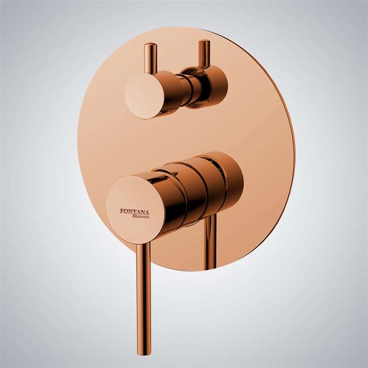 Fontana Rose Gold Wall Mounted Shower Mixer 2  Way