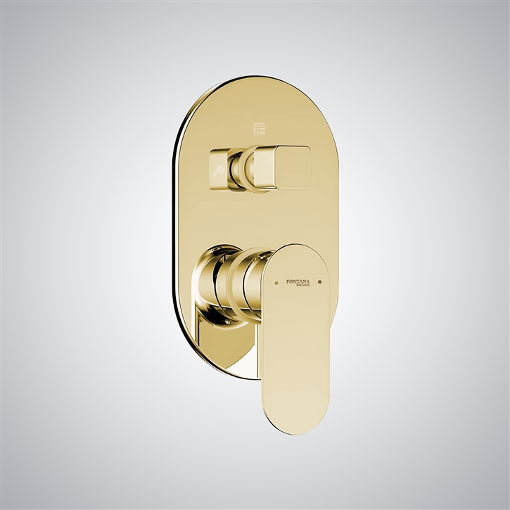 Fontana Complete with Trim 2-Way Concealed Wall Mounted Shower Mixer Valve  In Brushed Gold