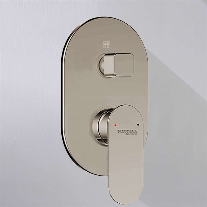 Fontana Brushed Nickel Thermostatic Shower Mixer Wall Mounted  Concealed