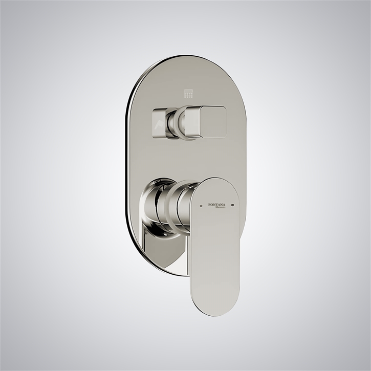 Fontana Brushed Nickel Thermostatic Shower Mixer Wall Mounted  Concealed