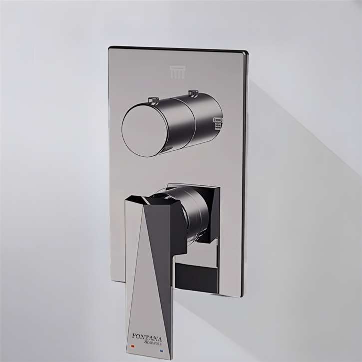 Fontana Grenoble Gun Metal Gray Thermostatic Shower Mixer