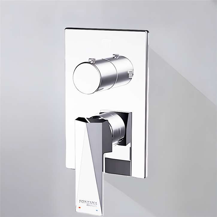 Fontana Toulon Matte White Wall Mounted Shower Mixer