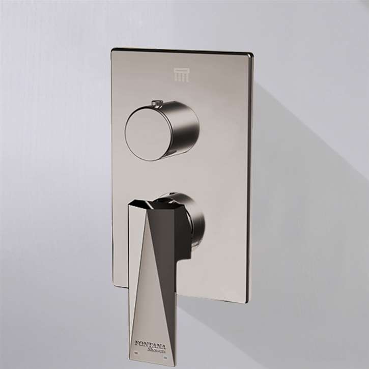 Brushed Nickel Finish 2 Way Concealed Shower Mixer Valve