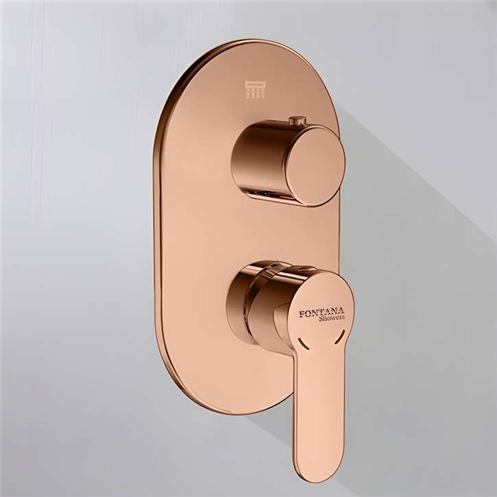 Fontana NÃ®mes Rose Gold 2-Way Wall Mounted Shower Mixer