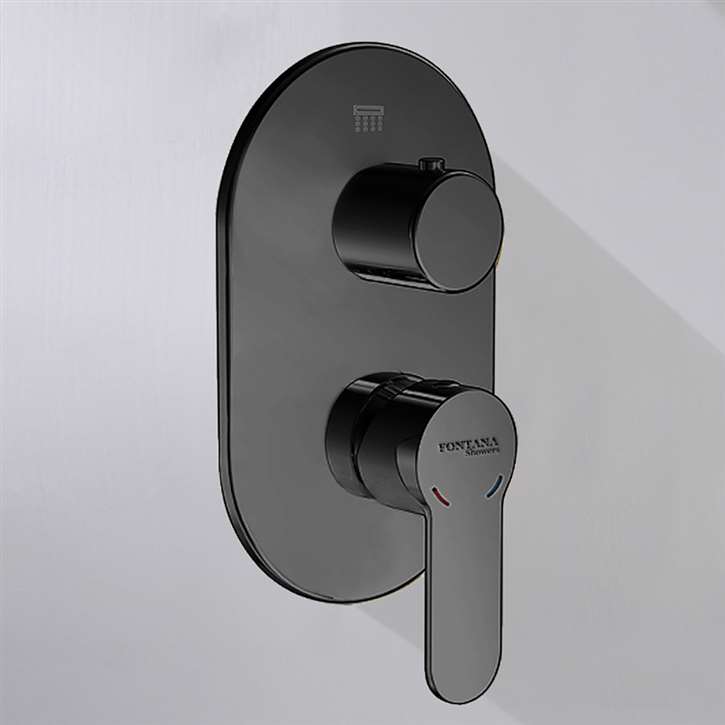 Fontana  Concealed 2 Way Shower Mixer Valve In Matte Black