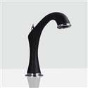 Fontana Black and Chrome Widespread Automatic Sensor Bathroom Faucet