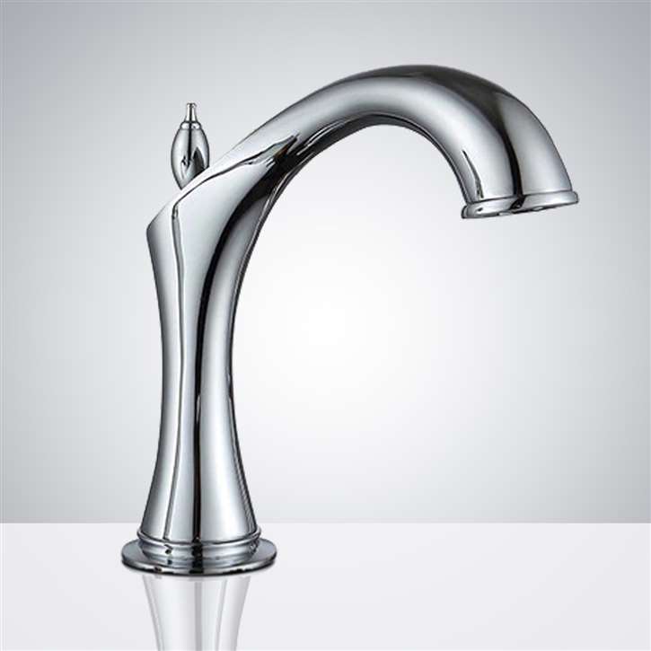 Fontana Chrome Commercial Widespread Automatic Sensor Bathroom Faucet