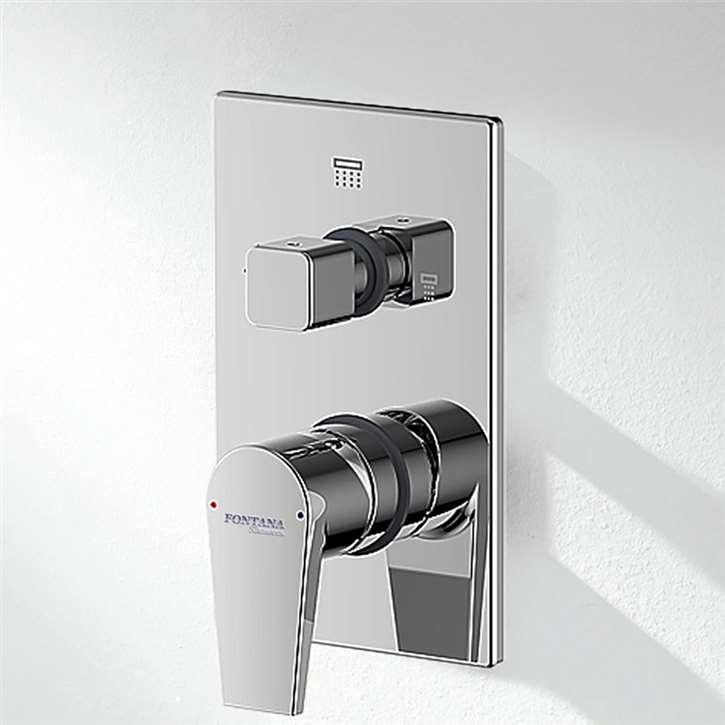 Fontana Stylish Chrome Plated Stainless Steel 3 Way Shower Mixer Valve