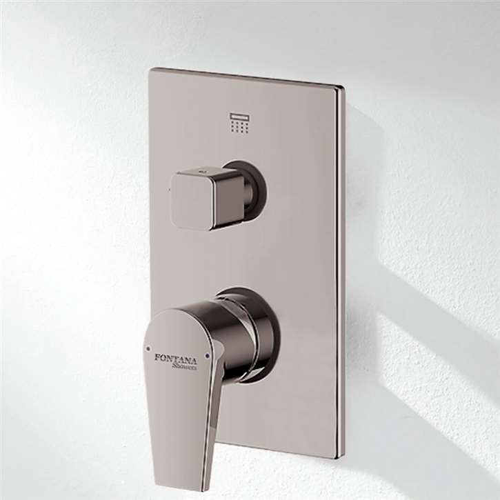 Fontana Brushed Nickel  3 Way Stainless Steel  Shower Mixer Valve