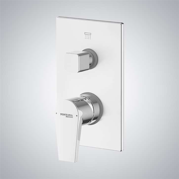 Fontana Perpignan Wall Mounted 3 Way Mixer in Matte White