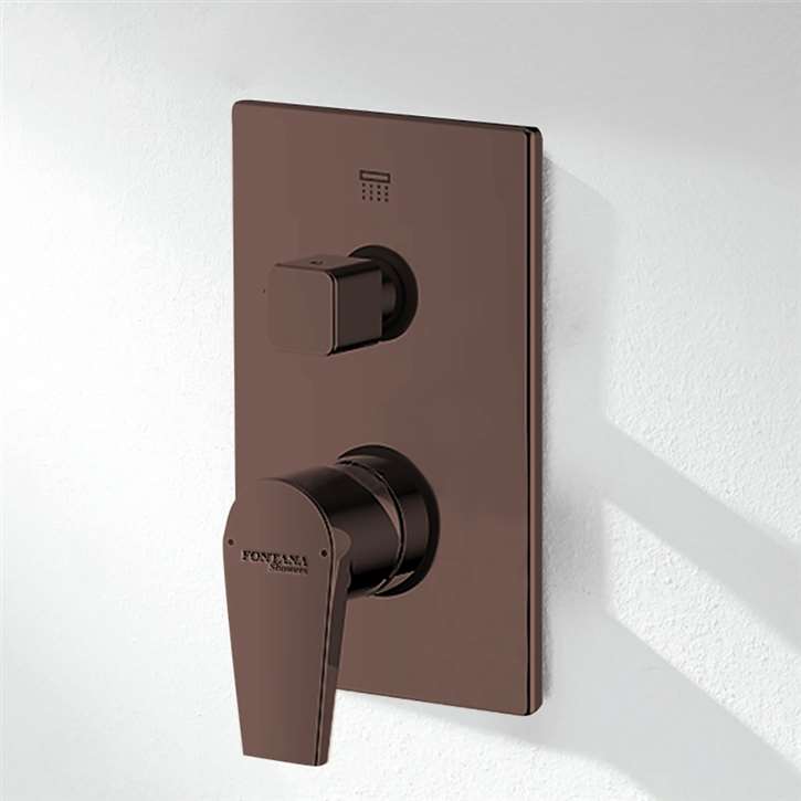 Fontana Wall Mounted Oil Rubbed Bronze 3 Way Shower Mixer Valve