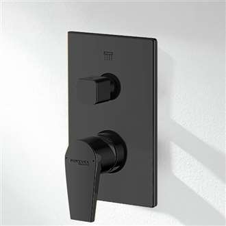 Fontana Wall Mounted 3 Way Shower Mixer Valve In Matte Black