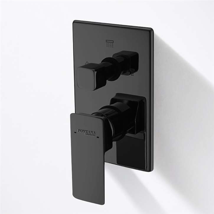 Fontana Matte Black  Hot and Cold 3 Way Shower Mixer Wall Mounted