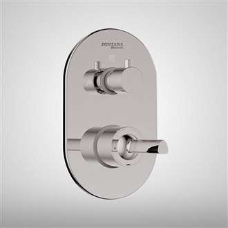 Fontana Round Shape Brushed Nickel Wall Mounted Hot and Cold Shower Mixer