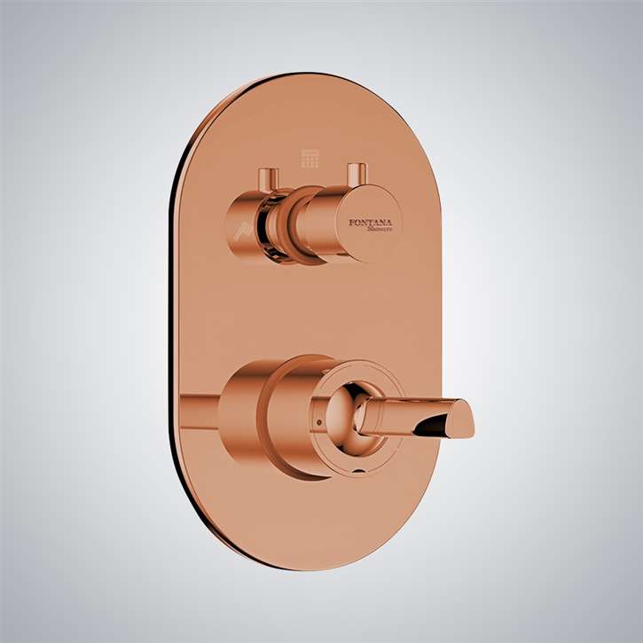 Fontana Argenteuil Rose Gold Hot and Cold Shower Mixer