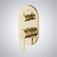 Brushed Gold Wall Mounted  Hot and Cold Thermostatic Shower Mixer