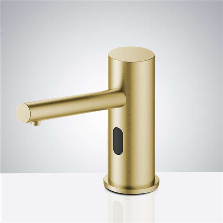 Brushed Gold Deck Mounted Commercial Touchless Automatic Soap Dispenser