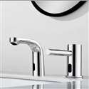 Fontana Gold LED Deck Mounted Touchless Sensor Faucet And Touchless Soap Dispenser