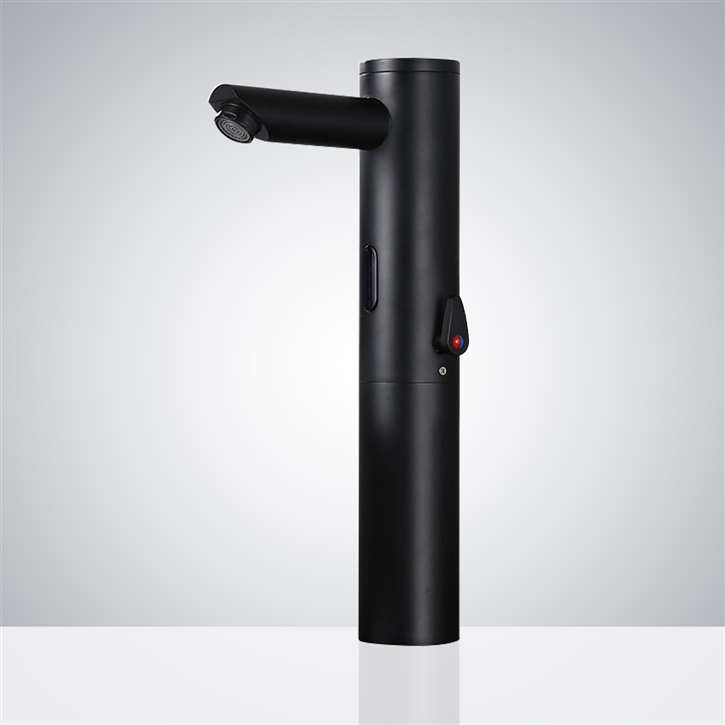 Fontana Matte Black Commercial Bathroom Sensor Faucet