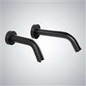 Fontana Contemporary Commercial Wall Mount Sensor Faucet and Soap Dispenser in Matte Black