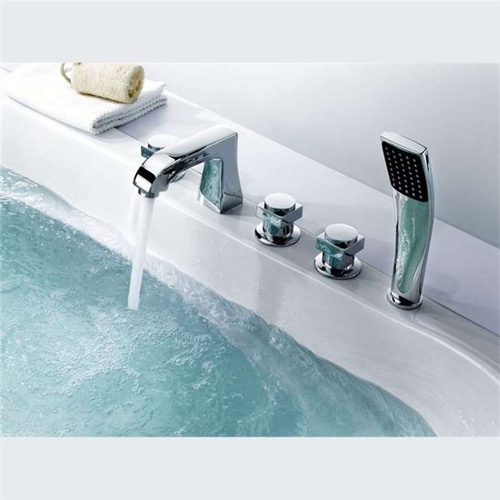 Lecce Luxury Chrome Brass Deck Mounted Faucet