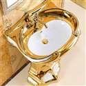 Fontana Merano Polished Gold Finish Luxurious Faucet With Sink