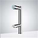 Fontana Stylish Chrome Deck Mounted Commercial Touchless Sensor Faucet and Hand Dryer