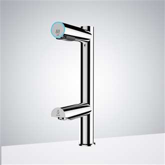 Fontana Stylish Chrome Deck Mounted Commercial Touchless Sensor Faucet and Hand Dryer