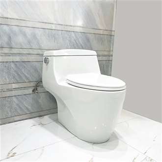 Fontana Viterbo White Finish Luxury Design Smart ToiletElongated White Finish Luxury Design Floor Mounted Toilet