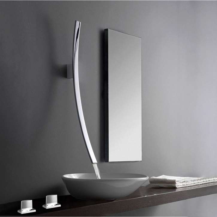 Fontana Chrome Finish 70 CM Spout Waterfall Bathroom Mixer Tap