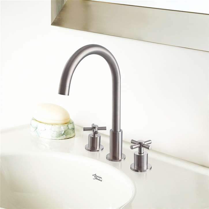 Clara Dual Handle Deck Mount Bathroom Sink Faucet