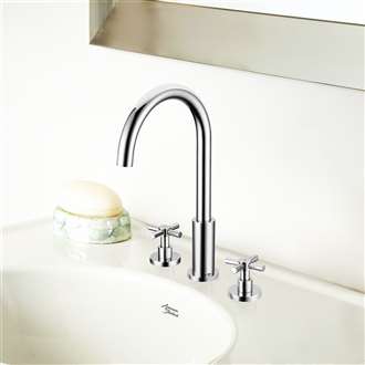 Clara Dual Handle Deck Mount Chrome Bathroom Sink Faucet