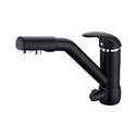 Bordeaux Solid Brass Deck Mounted Black Single Handle Kitchen Faucet