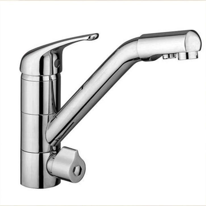 Bordeaux Solid Brass Deck Mounted Chrome Single Handle Kitchen Faucet