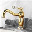 Lenox Gold & Ceramic Single Handle Deck Mount Bathroom Sink Faucet