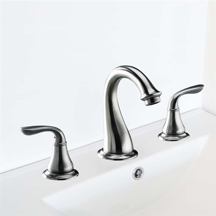 Surrey Dual Handle Brushed Nickel Bathroom Sink Faucet