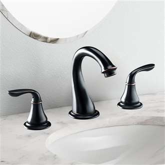 Surrey Dual Handle Oil Rubbed Bronze Bathroom Sink Faucet