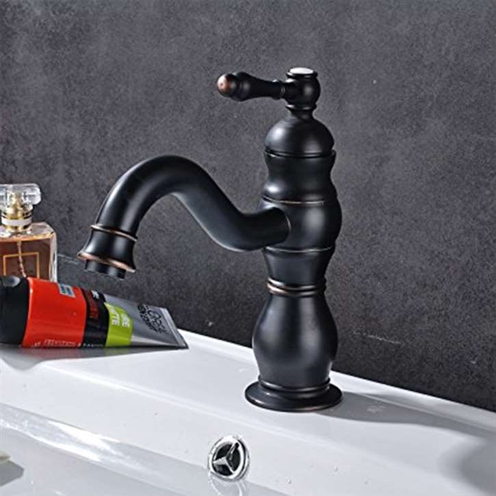 Alessandria Single Handle Oil Rubbed Bronze Finish Bathroom Faucet