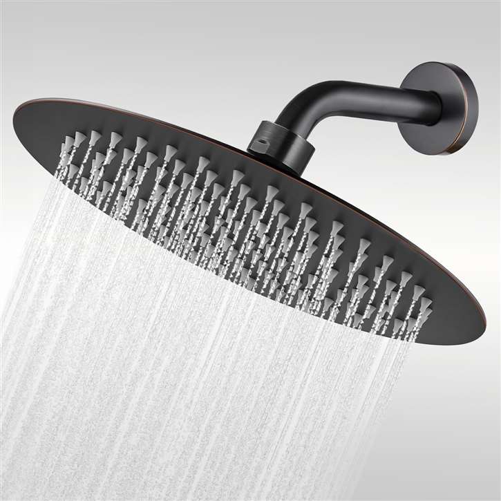 Fontana 8" Oil Rubbed Bronze Finish Ultra Thin Large Bathroom Shower Head