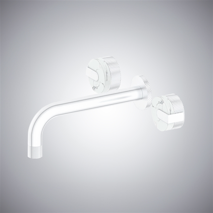 Fontana Desio Matte White Wall Mounted Faucet