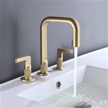 Fontana Brushed Gold Dual Handle Bathroom Faucet