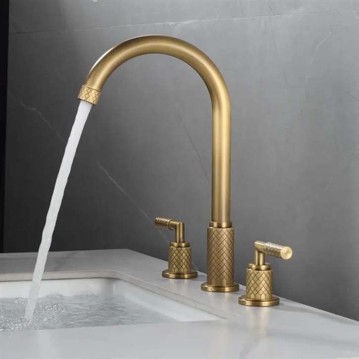 Fontana Toulouse Antique Brass Deck Mounted Bathroom Faucet