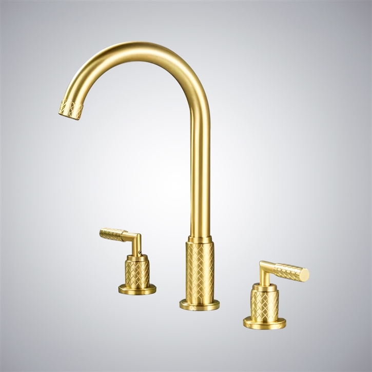 Fontana Cantal Gold Dual Handle Bathroom Faucet