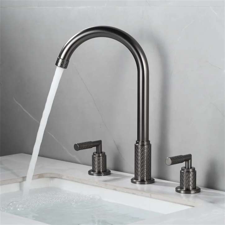 Fontana Nantes Gray  Deck Mounted Bathroom Sink Faucet