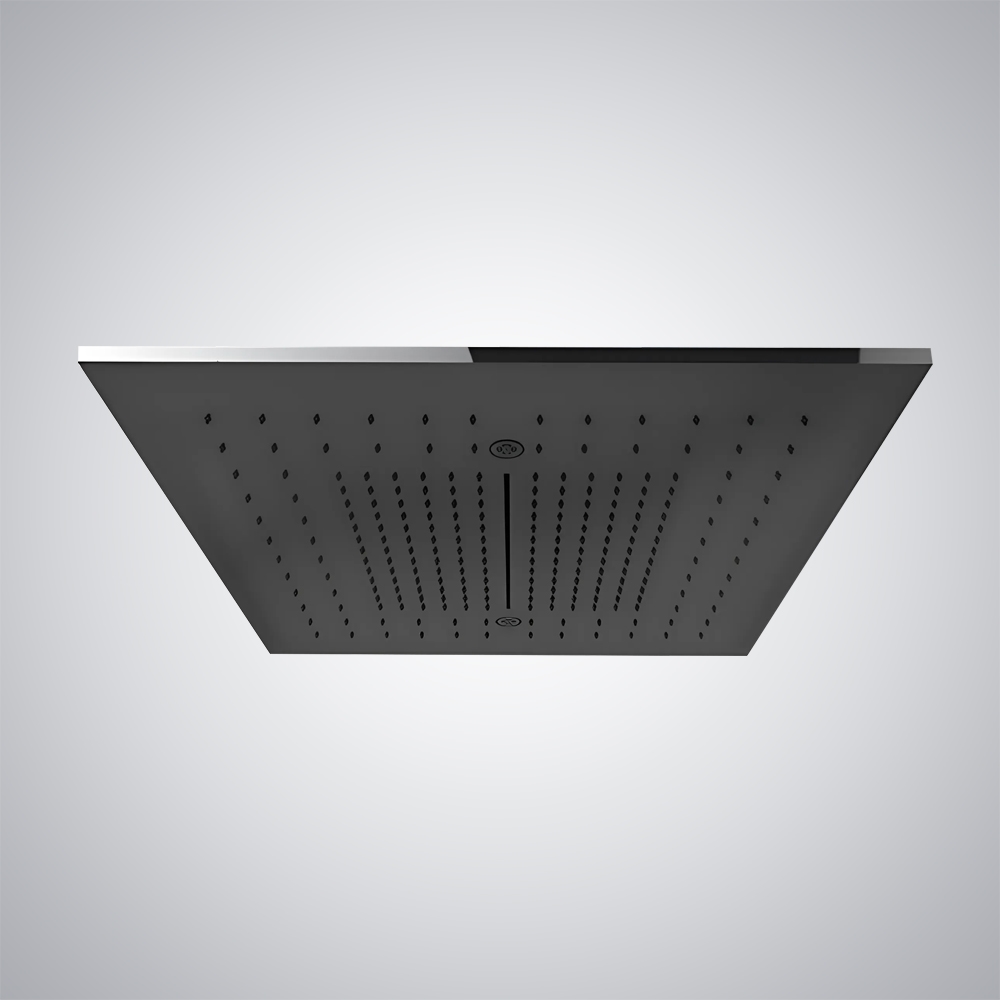 Fontana Somme Matte Black 350x350 mm Shower Head