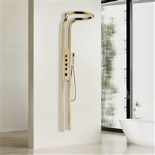 Fontana Bron Brushed Gold Outdoor Shower Panel