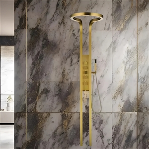 Fontana Talence Gold Outdoor Luxury Shower Panel